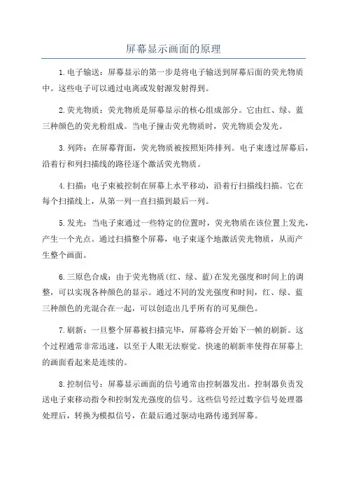 屏幕显示画面的原理