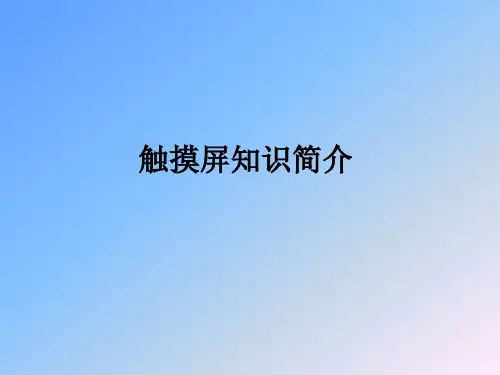 触摸屏知识简介