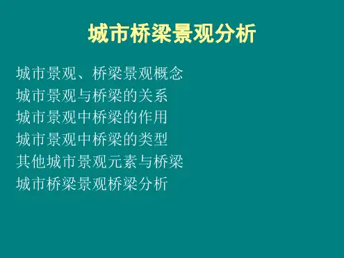 城桥梁景观分析