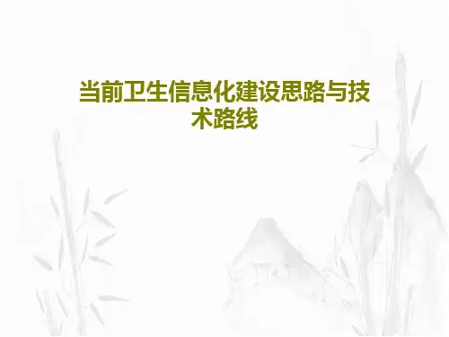 当前卫生信息化建设思路与技术路线共39页