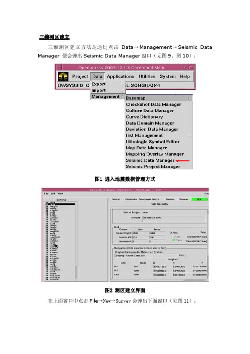 landmark2003建工区及加载地震数据