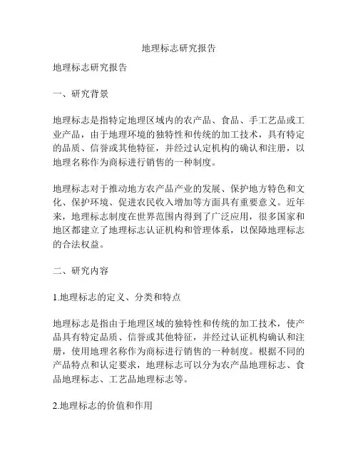地理标志研究报告