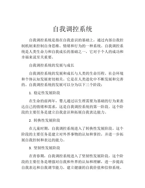 自我调控系统