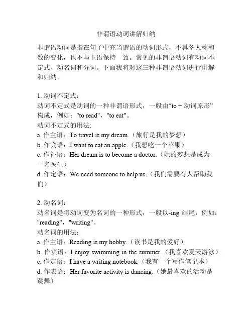 非谓语动词讲解归纳