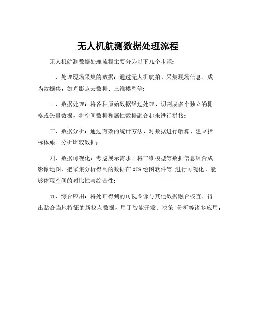 无人机航测数据处理流程