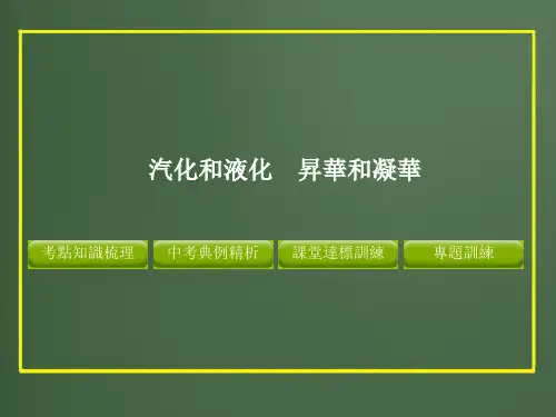 人教版中考物理课件-汽化和液化_升华和凝华