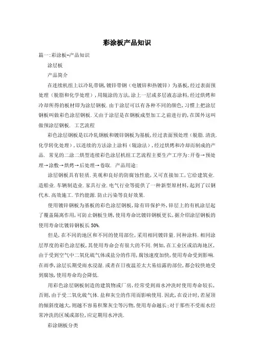 彩涂板产品知识