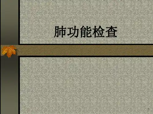 肺功能检查ppt课件