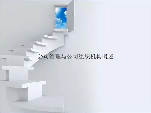 公司治理与公司组织机构概述