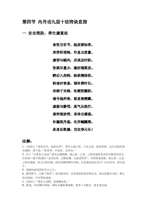 内丹功九层十法窍诀直指