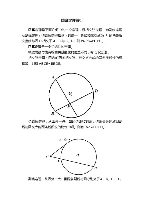 圆幂定理解析