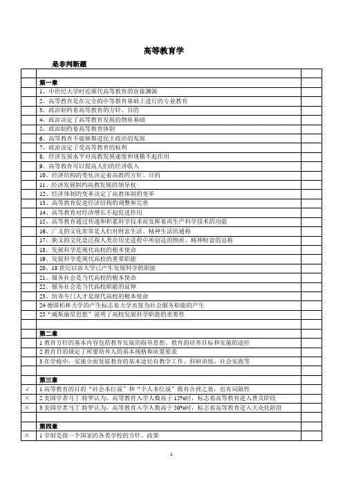 高等教育学1-13章 笔记