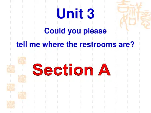 人教版九年级英语unit3Could you please  tell me where the restrooms are 全单元课件