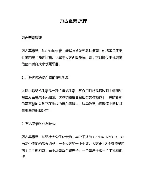 万古霉素 原理