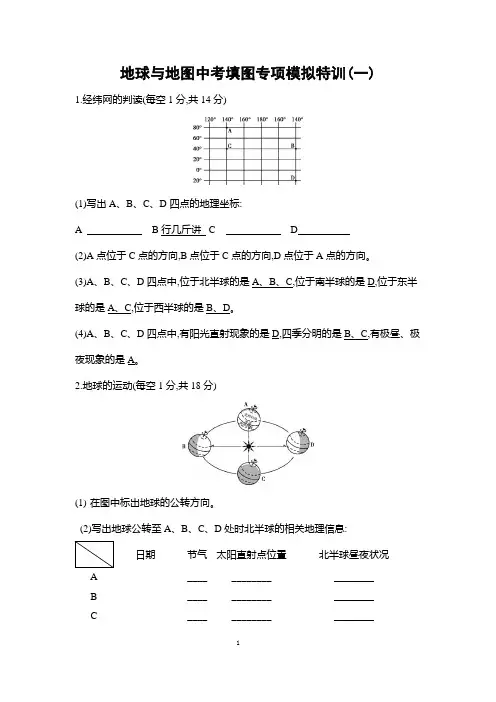 初中地理填图大全
