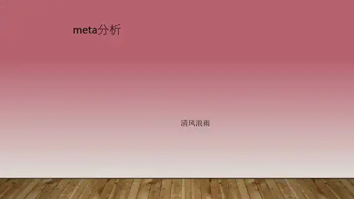 meta分析 ppt课件