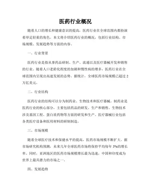 医药行业概况