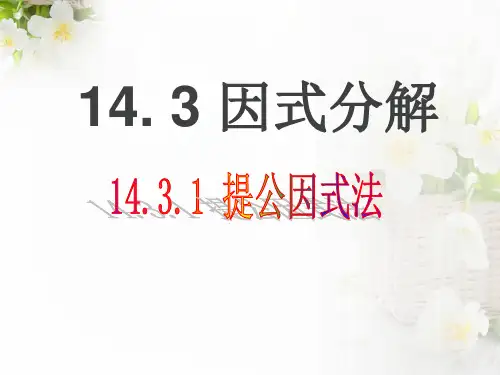 人教版八年级数学上册14.提公因式法分解因式课件