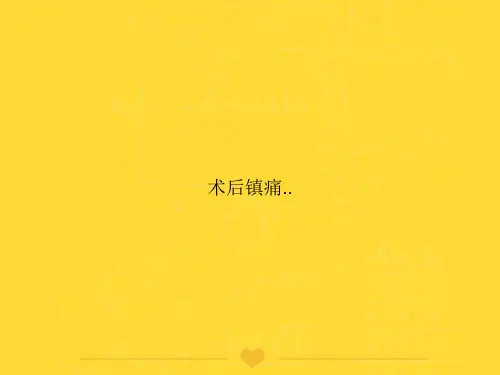 【推选】术后镇痛..PPT文档