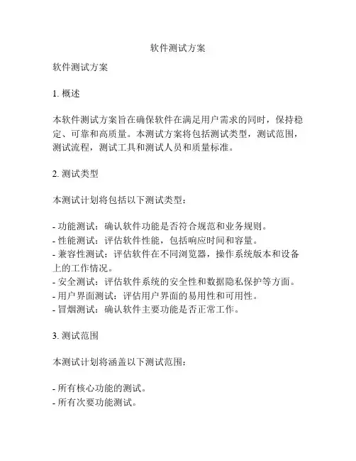 软件测试方案