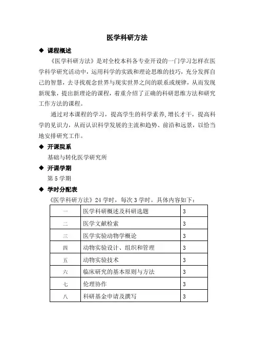 医学科研方法