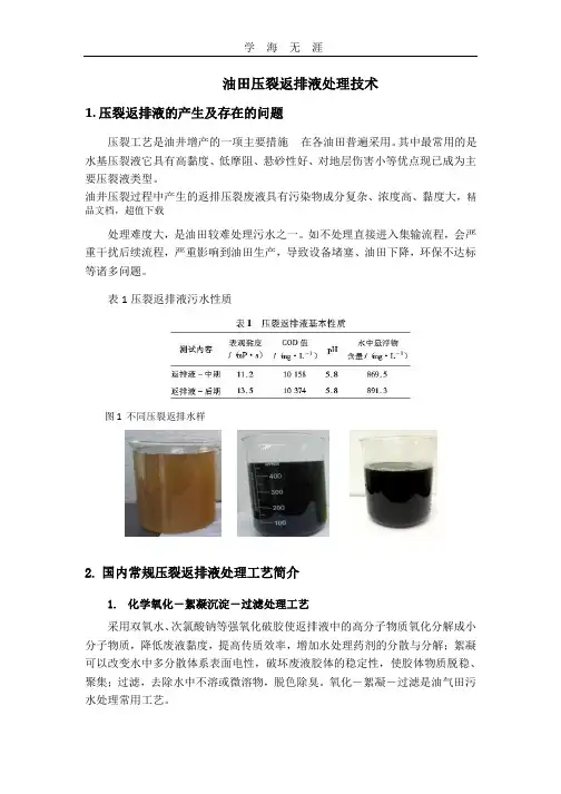 2020年油田压裂返排液处理技术.pptx
