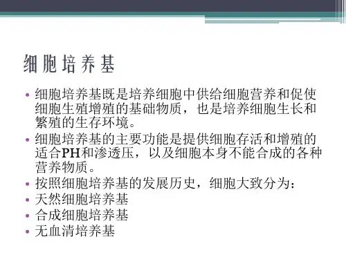 培养基的组成及各成分的作用