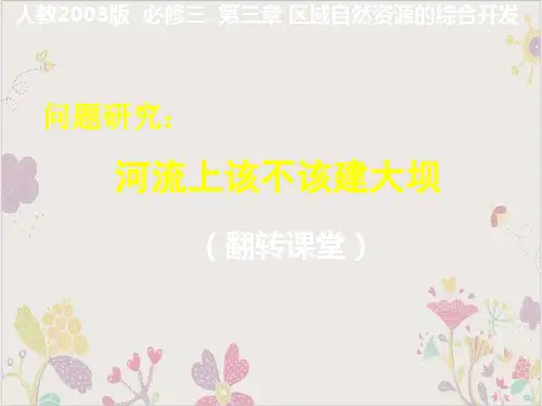 高二地理必修三问题研究《河流上该不该建大坝》ppt