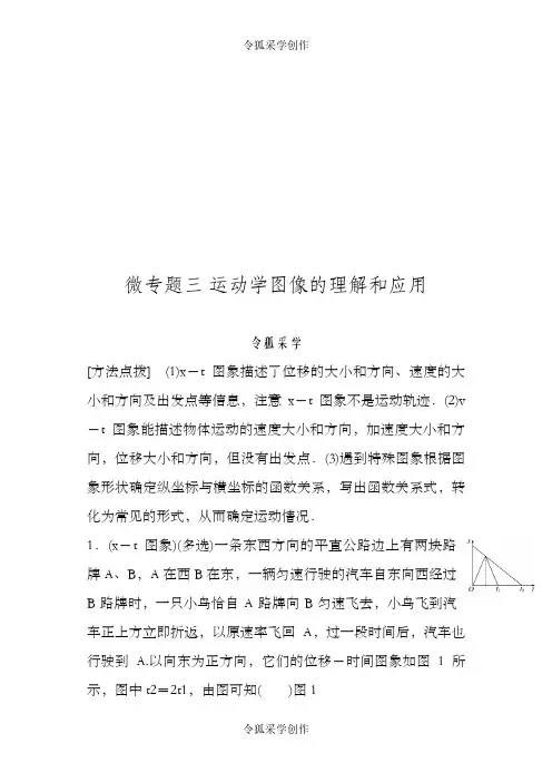 微专题三 运动学图像的理解和应用
