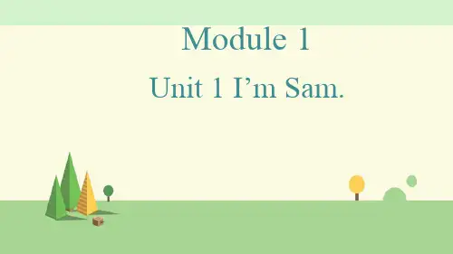外研版英语三年级上册  Module 1 Unit 1 I'm Sam.