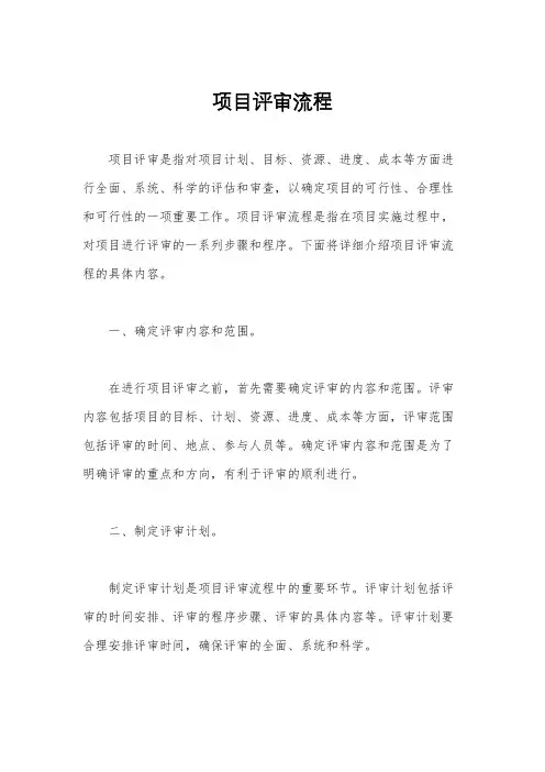 项目评审流程