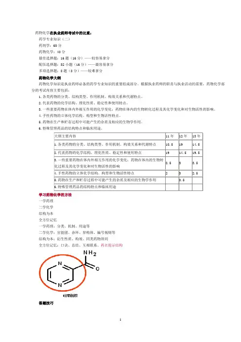 药物化学试题