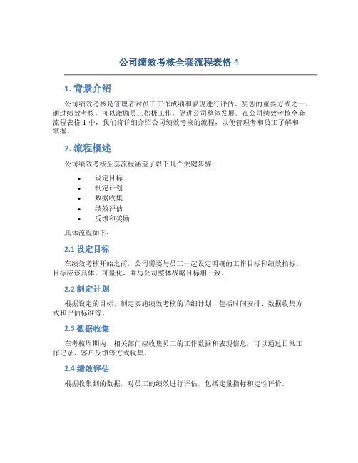 公司绩效考核全套流程表格4