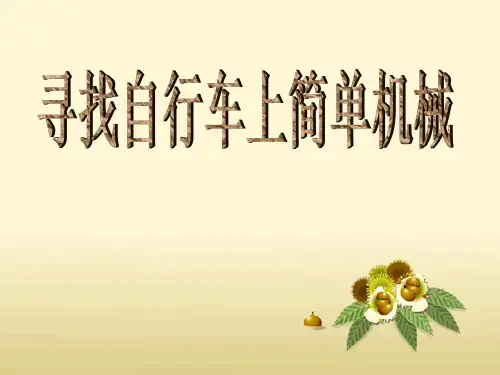 寻找自行车上的简单机械