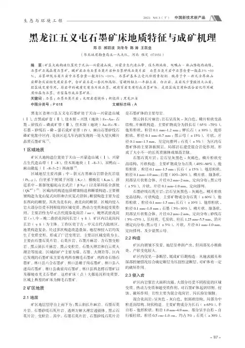 黑龙江五义屯石墨矿床地质特征与成矿机理
