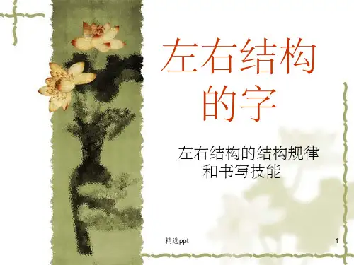 《左右结构的字》PPT课件