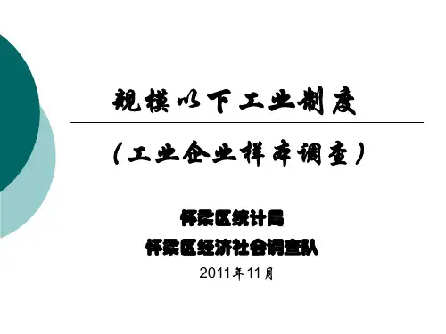 规模以下工业制度(工业企业样本调查).