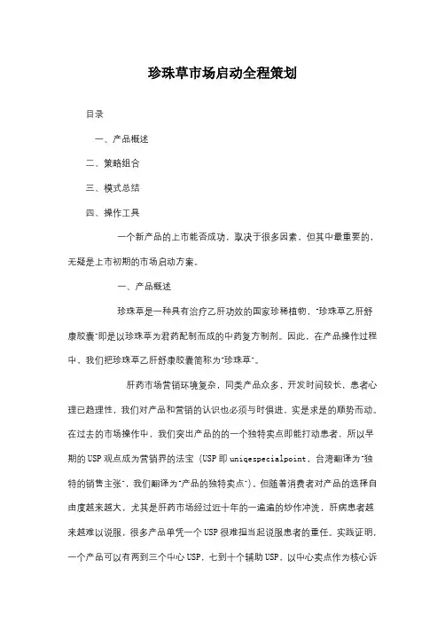 保健品策划全案
