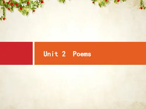 2020高考英语(人教版)总复习课件：选修6 6.2 Unit 2 Poems 
