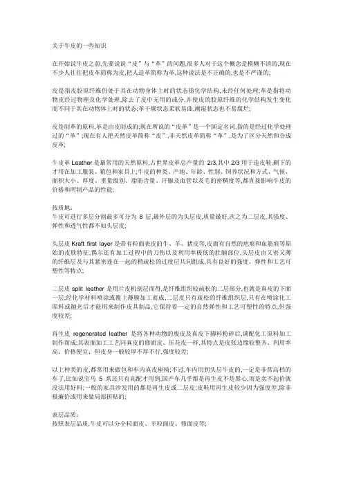 关于牛皮的一些知识