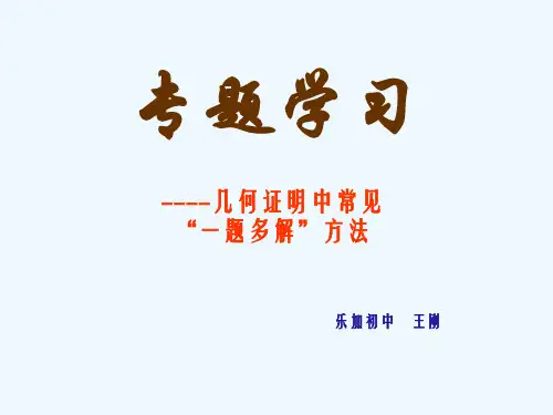 数学人教版八年级上册专题学习“一题多解”