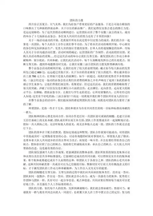 团队的力量