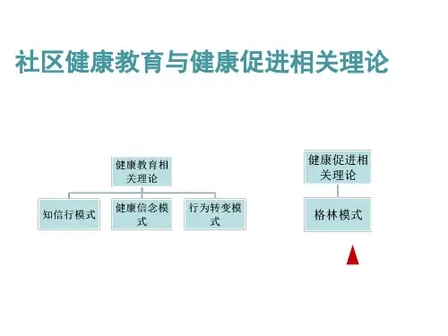 4健康促进的相关理论