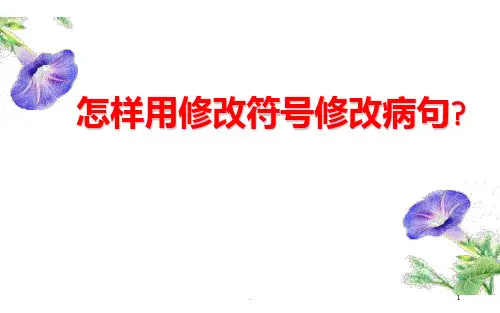 怎样用修改符号修改病句PPT课件