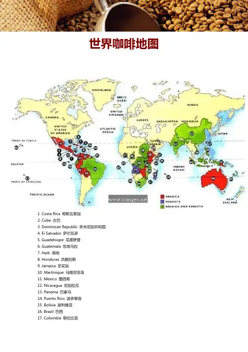 世界咖啡地图