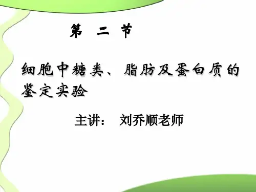 细胞中糖类、蛋白质、脂肪的鉴定实验
