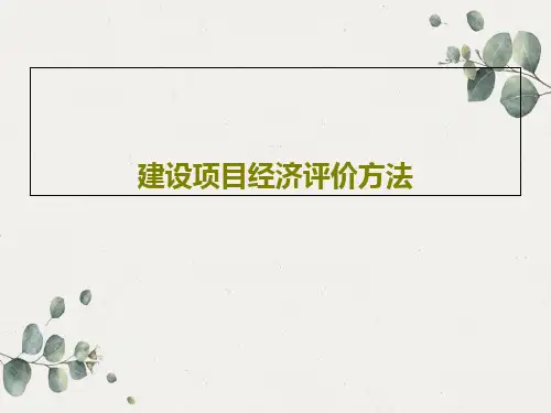 建设项目经济评价方法43页PPT