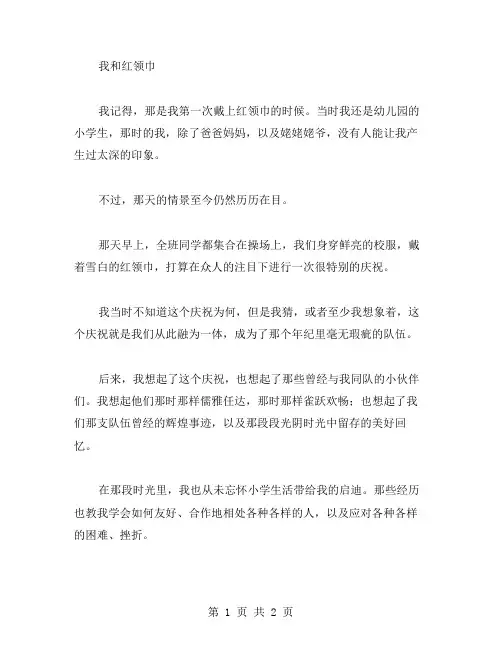 我和红领巾作文范文