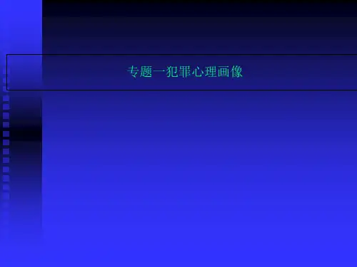 专题一犯罪心理画像