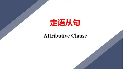 2024高考英语语法之定语从句精讲一轮复习